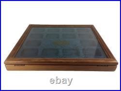 Vintage O. AMES CO. 14 SLOT ADVERTISING STORE DISPLAY CASE Parkersburg WV
