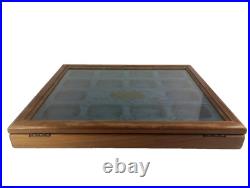 Vintage O. AMES CO. 14 SLOT ADVERTISING STORE DISPLAY CASE Parkersburg WV