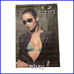 Vintage Oakley Sunglasses Crosshair Store Display Sign Canvas 27 X 40