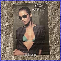 Vintage Oakley Sunglasses Crosshair Store Display Sign Canvas 27 X 40