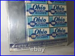 Vintage Ohio Blue Label Double edge razor blades Store Display 12 BOXES RARE