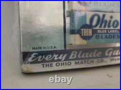 Vintage Ohio Blue Label Double edge razor blades Store Display 12 BOXES RARE