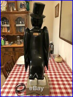 Vintage Old Crow Whiskey 31 Tall Plastic Mascot Store Display Advertising Rare