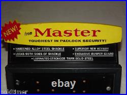 Vintage Old Lock Master Padlock Security Store Counter & Wall Display