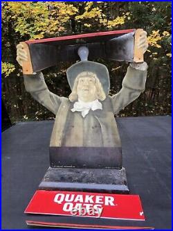 Vintage Old Quaker Schenley's Whiskey Store Counter Display Amazing Lighted WOW