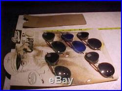Vintage Old Store Display Cadet Aviator Sunglasses WWII Airplane on Standee Card