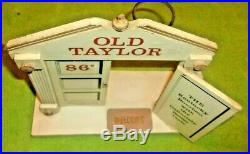 Vintage Old Taylor Bourbon Wooden Store Display & Bottle Merit Display Decor