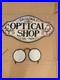 Vintage-Optical-Shop-Glasses-Sign-Two-Piece-Rare-Porcelain-Double-Sided-01-eeb