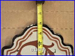 Vintage Optical Shop Glasses Sign Two Piece Rare Porcelain Double Sided