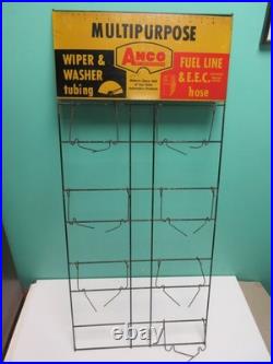 Vintage Original ANCO Wiper Washer Fuel Line Hose Metal Advertising Rack SIGN