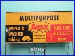 Vintage Original ANCO Wiper Washer Fuel Line Hose Metal Advertising Rack SIGN