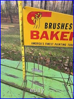 Vintage Original Baker Paint Brush Countertop Store Display