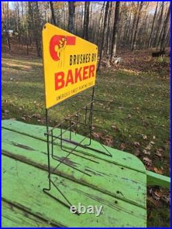 Vintage Original Baker Paint Brush Countertop Store Display