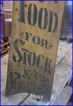 Vintage Original Mansfield's Magic Food Feed Store Advertising Display Rack Sign