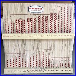 Vintage Original Proto Tool Chisels Punches Store Display Board Rack Sign 31-SP