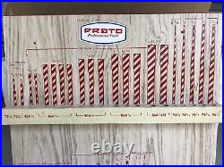 Vintage Original Proto Tool Chisels Punches Store Display Board Rack Sign 31-SP