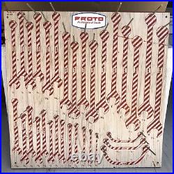 Vintage Original Proto Tool Wrench Store Display Board Rack Sign 60-SP Plywood