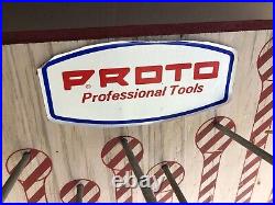 Vintage Original Proto Tool Wrench Store Display Board Rack Sign 60-SP Plywood