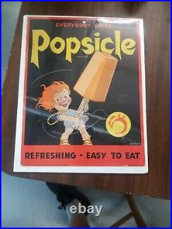 Vintage Original Rare 1931 POPSICLE STORE DISPLAY SIGN 13x 10 Adv Cardboard