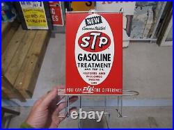 Vintage Original Stp Gas Treatment Can Rack With Sign Nos Near Mint