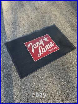 Vintage Original Tony Lama Boots Advertisement Floor Mat Rug Sign Store Display