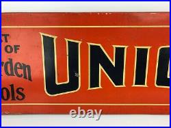 Vintage Original Union Farm & Garden Tools 46 Metal Store Display Sign Panel
