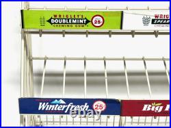 Vintage Original Wrigley's Gum Advertising Store Display Rack Metal B & G Bar
