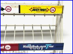 Vintage Original Wrigley's Gum Advertising Store Display Rack Metal B & G Bar