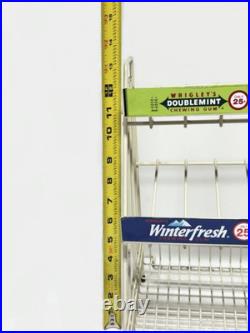 Vintage Original Wrigley's Gum Advertising Store Display Rack Metal B & G Bar