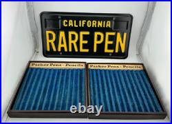 Vintage PARKER Fountain Pen Pencil Display wood tray lot for 24 pens lot of 2