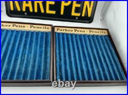 Vintage PARKER Fountain Pen Pencil Display wood tray lot for 24 pens lot of 2