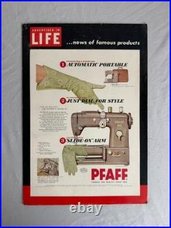 Vintage PFAFF 332 Counter Display Sign Advertised in LIFE Cardboard