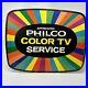 Vintage-PHILCO-COLOR-TV-SERVICE-EASEL-BACK-STORE-DISPLAY-Very-htf-01-fn