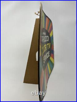 Vintage PHILCO COLOR TV SERVICE EASEL BACK STORE DISPLAY Very htf