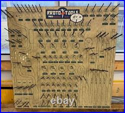 Vintage PROTO Tools Sockets & Ratchets Indy 500 Store Display Rack Board Sign