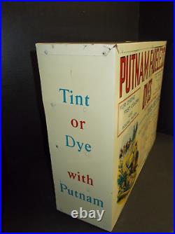 Vintage PUTNAM FADLESS DYES Litho Metal Display Cabinet withProduct & Color Chart