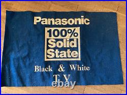 Vintage Panasonic Memorabilia Store Display Rug WallHanging Black White TV 35x22