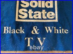 Vintage Panasonic Memorabilia Store Display Rug WallHanging Black White TV 35x22