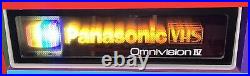 Vintage Panasonic Omnivision VHS Light Up Store Display Box Sign LS-2 Very Rare