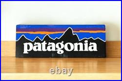 Vintage Patagonia 1990s Metal Double Sided Hanging Retail / Store Display Sign