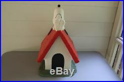 Vintage Peanuts WONDERFUL LARGE Snoopy on Doghouse STORE DISPLAY 24x14x14