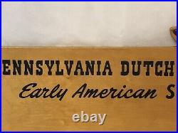 Vintage Pennsylvania Dutch Early American Stick Candy Wood Sign Display Amish