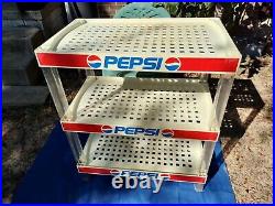 Vintage Pepsi Cola Hard Plastic Store Display Rack 3 Tier Marble THE SHOW OFF