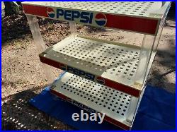 Vintage Pepsi Cola Hard Plastic Store Display Rack 3 Tier Marble THE SHOW OFF