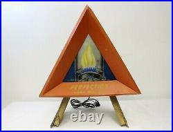 Vintage Perfection Home Heaters Wood LIGHT UP! Store Display Kerosene Cabin Sign
