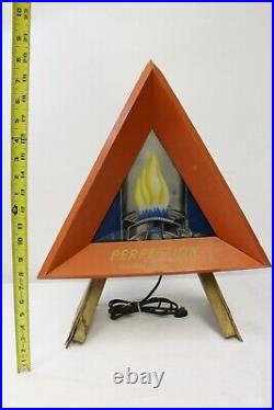 Vintage Perfection Home Heaters Wood LIGHT UP! Store Display Kerosene Cabin Sign