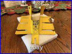 Vintage Peterson Vise Grip Store Display, Yellow Metal Wall Rack, Dewitt, NE, used