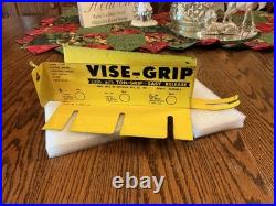 Vintage Peterson Vise Grip Store Display, Yellow Metal Wall Rack, Dewitt, NE, used