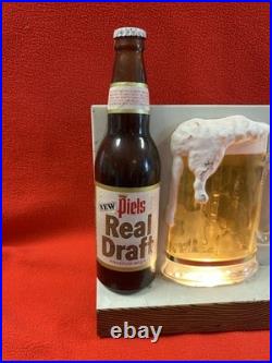 Vintage Piels Real Draft Advertising Bar Display Bubbler Sign Working