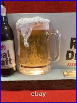 Vintage Piels Real Draft Advertising Bar Display Bubbler Sign Working